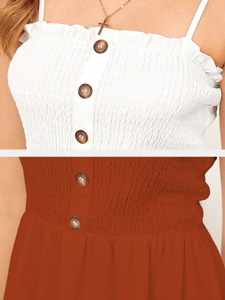 Solid Off Shoulder Button Up Backless Sexy Dress