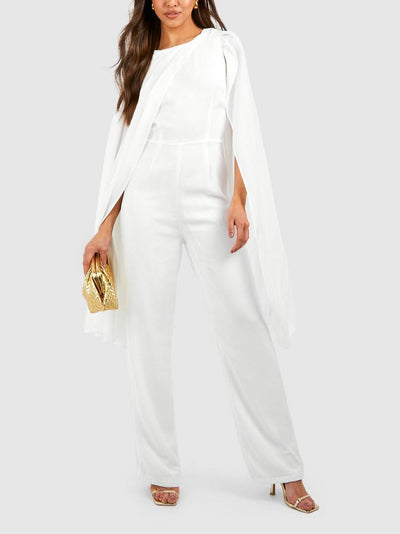 CHIFFON CAPE WOMEN JUMPSUIT