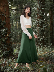 High Waist Solid Loose Wide Leg Pants For Women