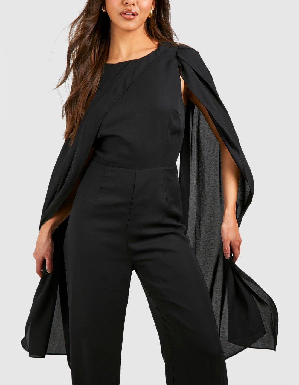 CHIFFON CAPE WOMEN JUMPSUIT