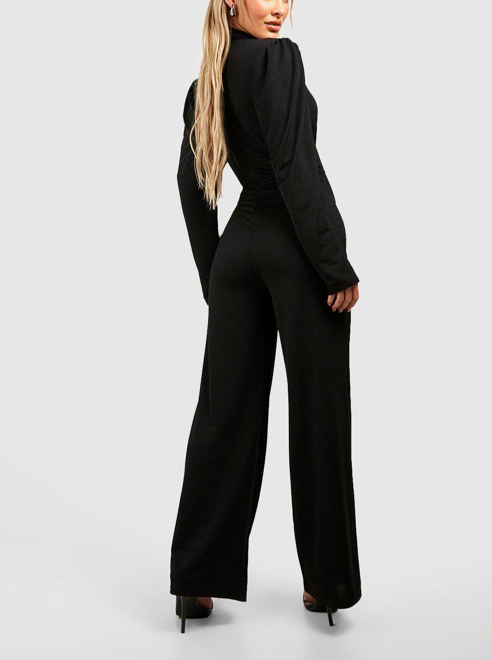 Puff Sleeve ailored Jumpsuit For Women