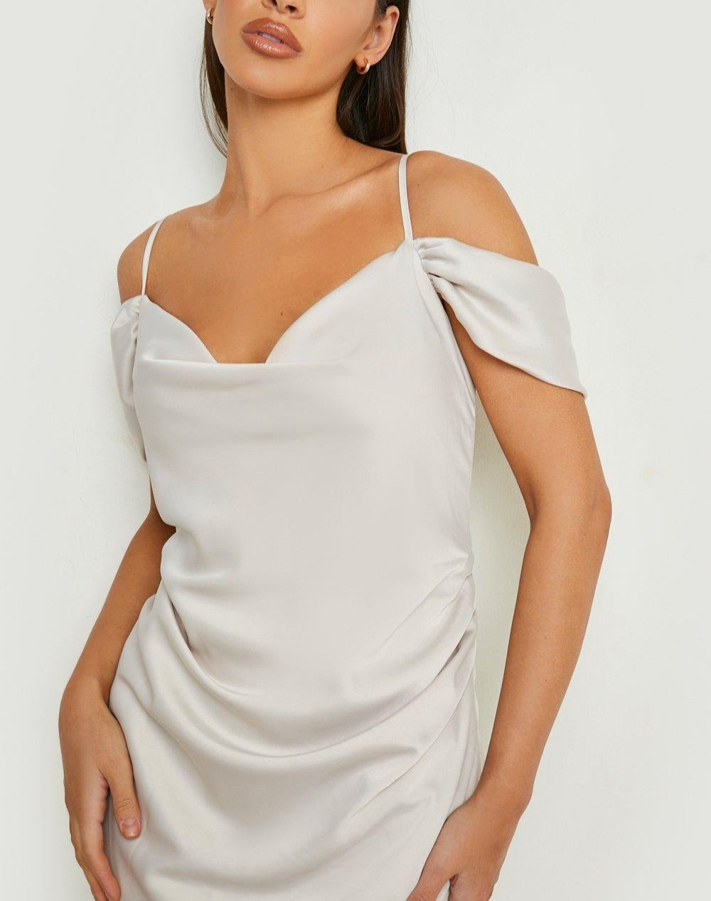 Mix And Match Women Shoulder Maxi Dress