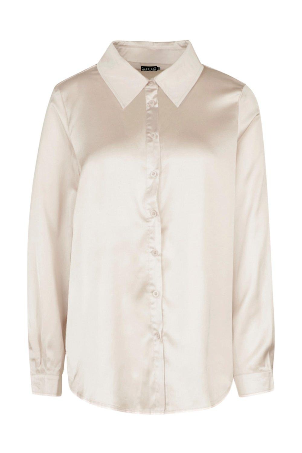 Satin Long Sleeve Women Shirt