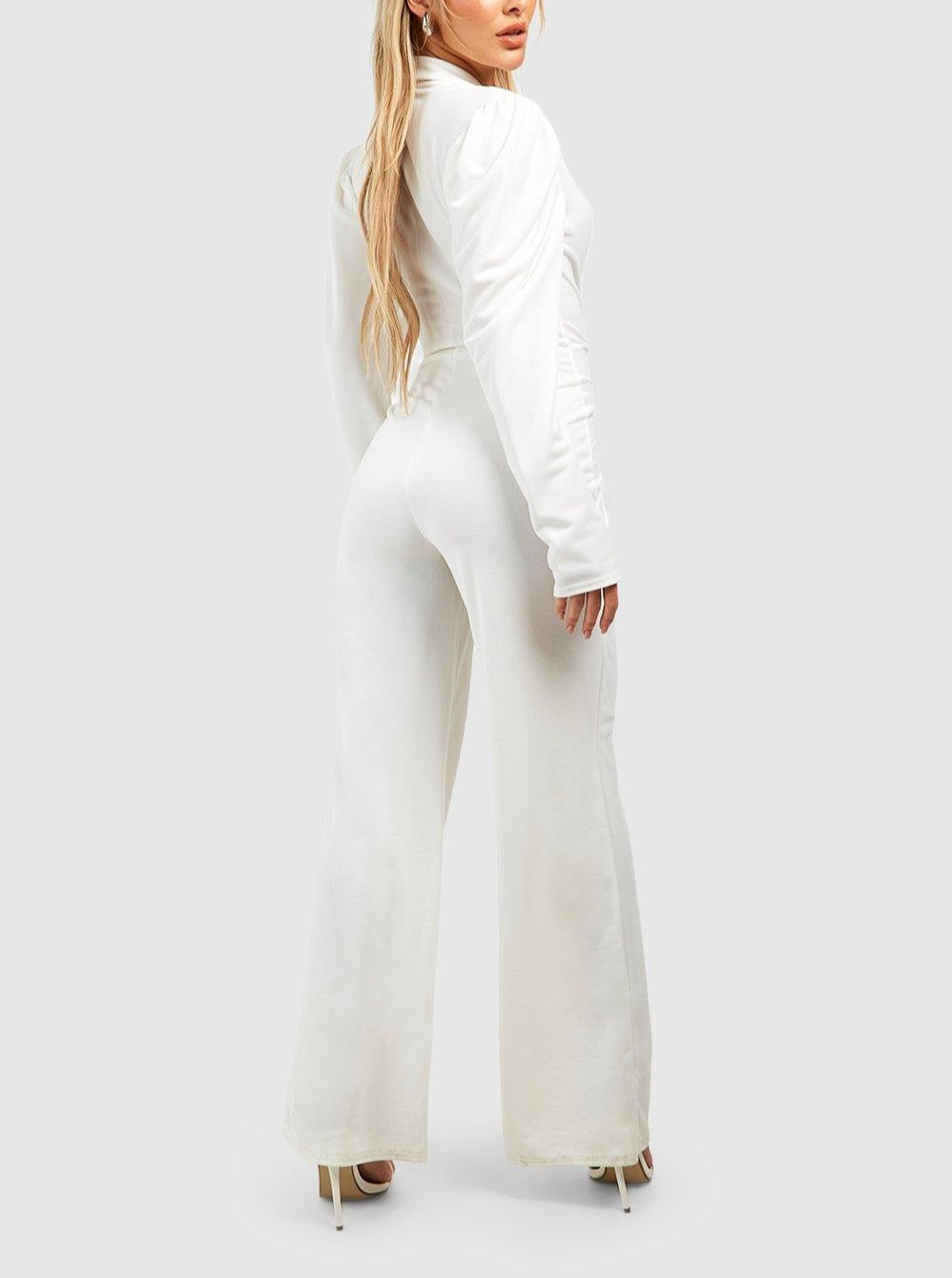 Puff Sleeve ailored Jumpsuit For Women