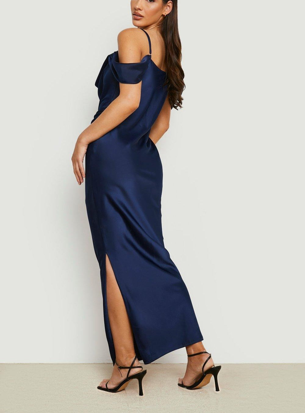Mix And Match Women Shoulder Maxi Dress