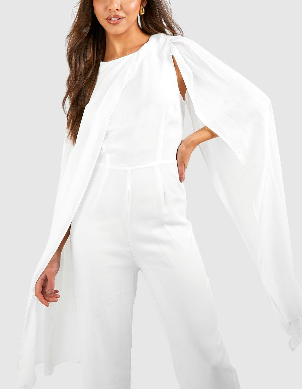 CHIFFON CAPE WOMEN JUMPSUIT