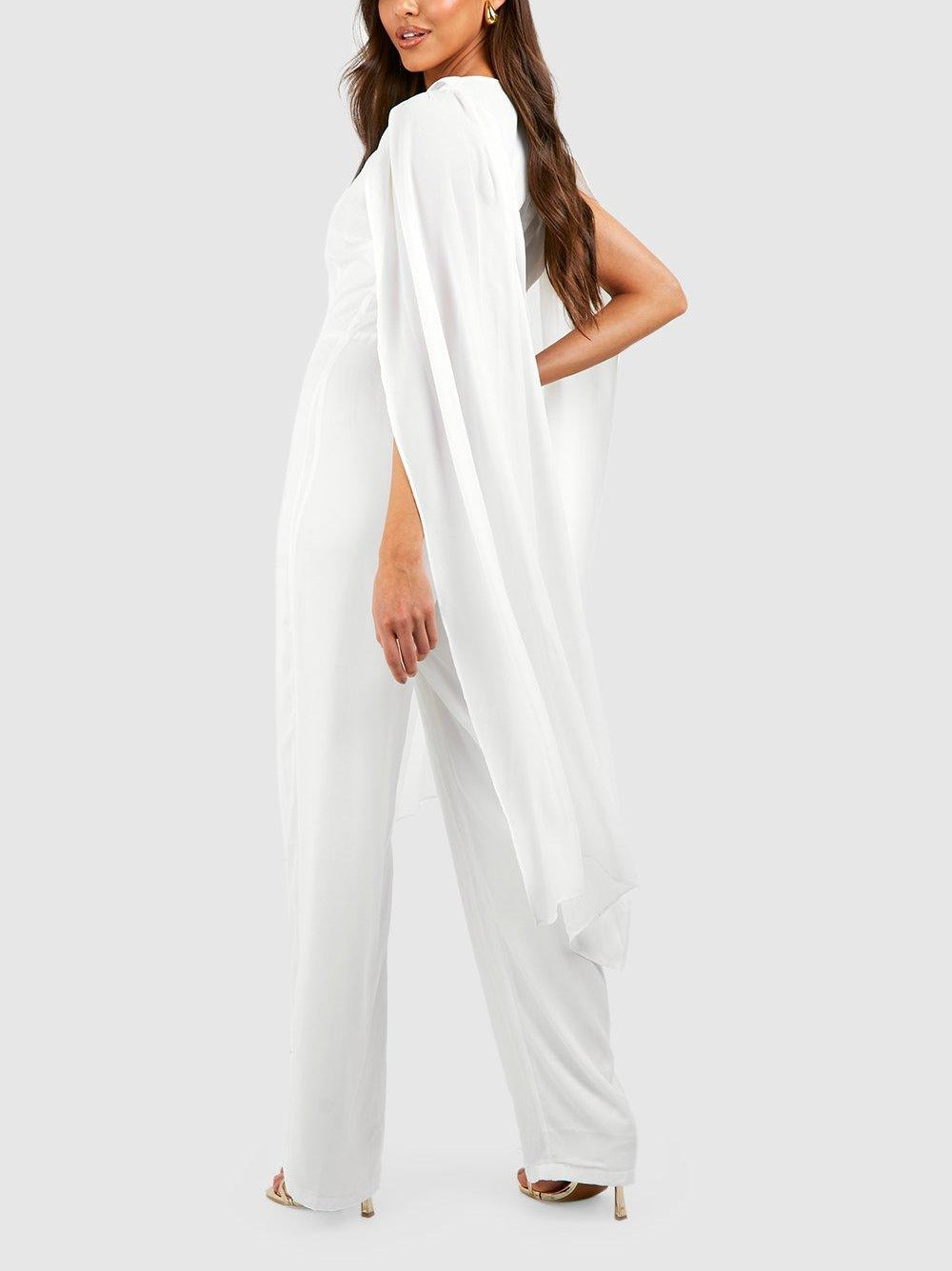 CHIFFON CAPE WOMEN JUMPSUIT