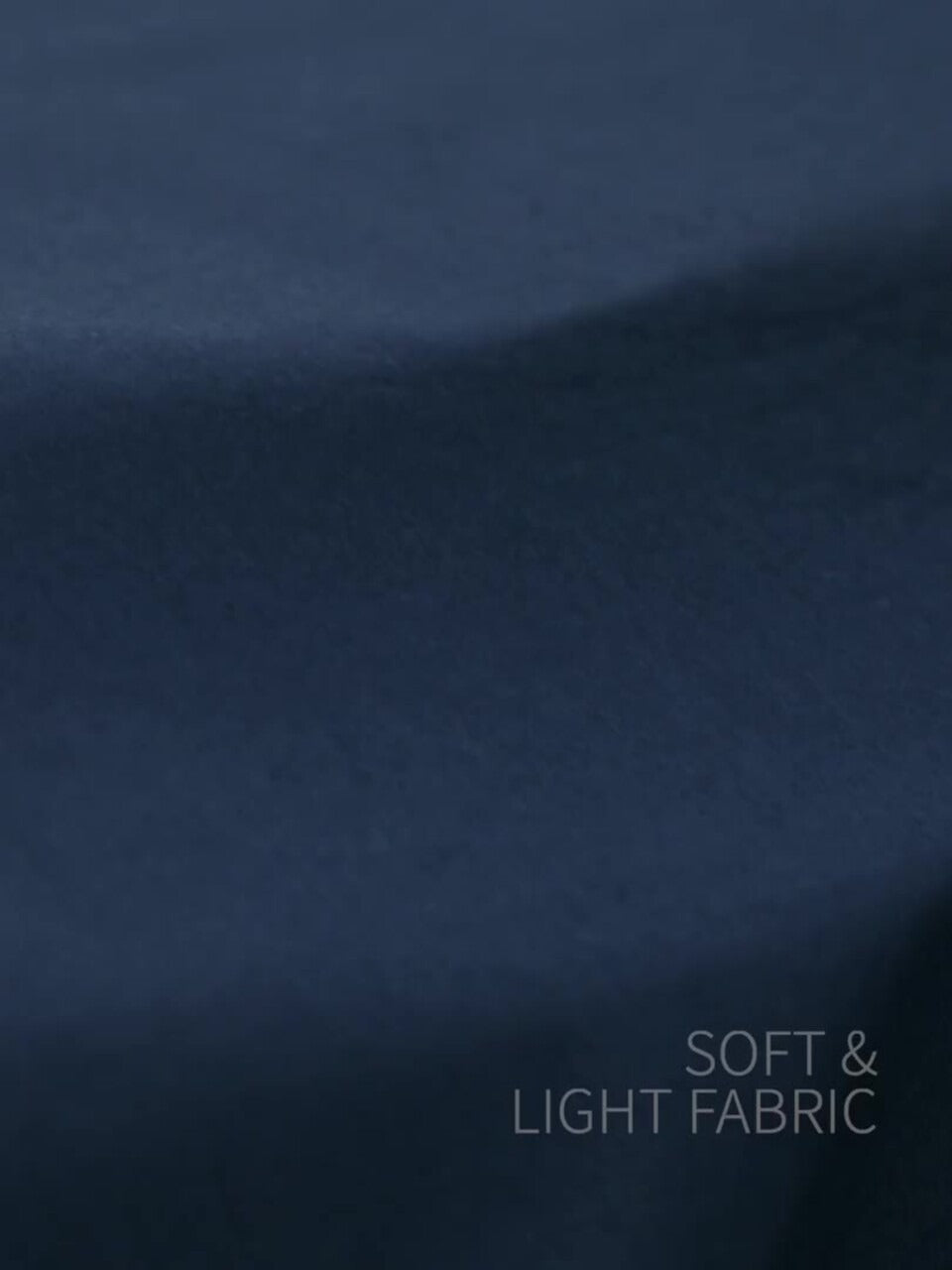 Navy Blue Cotton Casual Shirt with Mandarin Collar