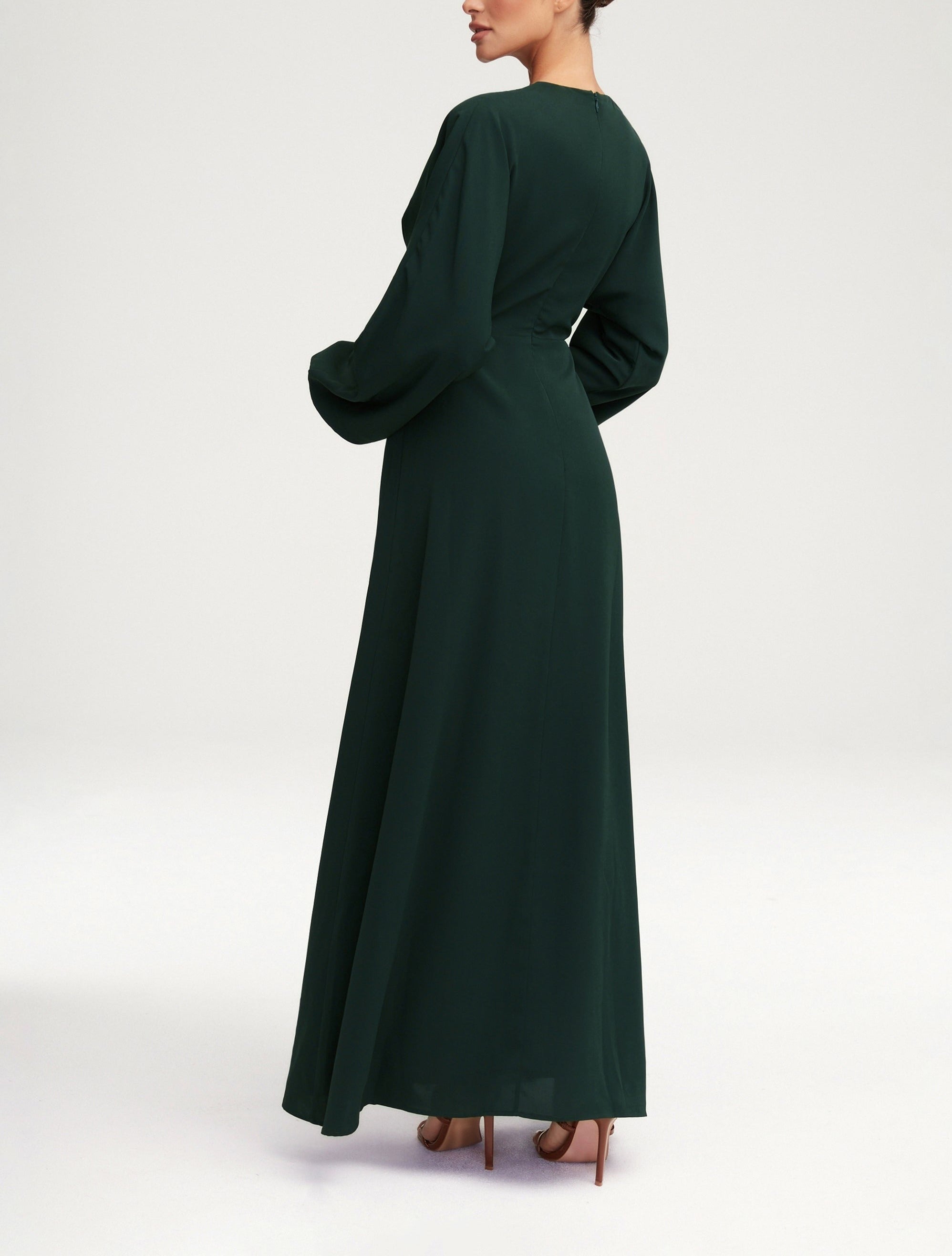 Modest / Muslim Chiffon Dolman Sleeves Maxi Dress For Women