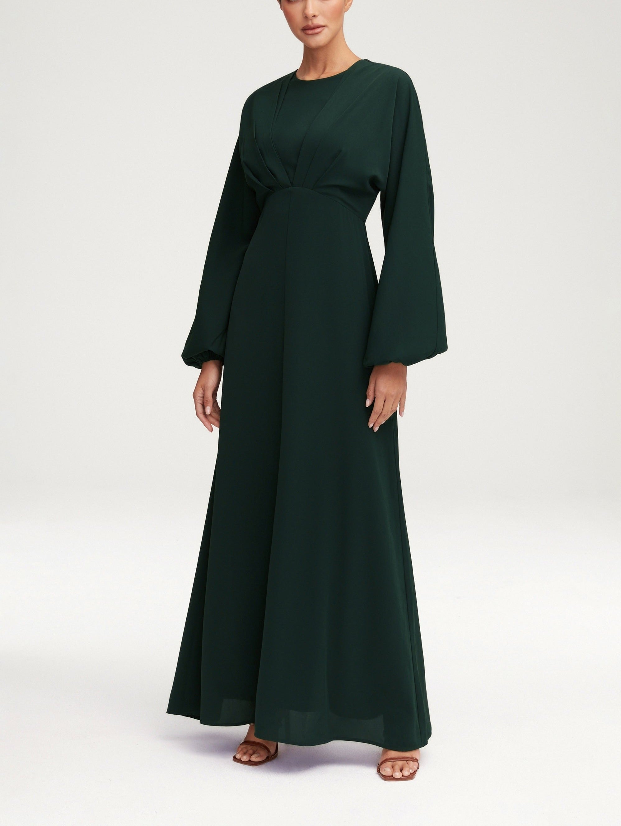 Modest / Muslim Chiffon Dolman Sleeves Maxi Dress For Women