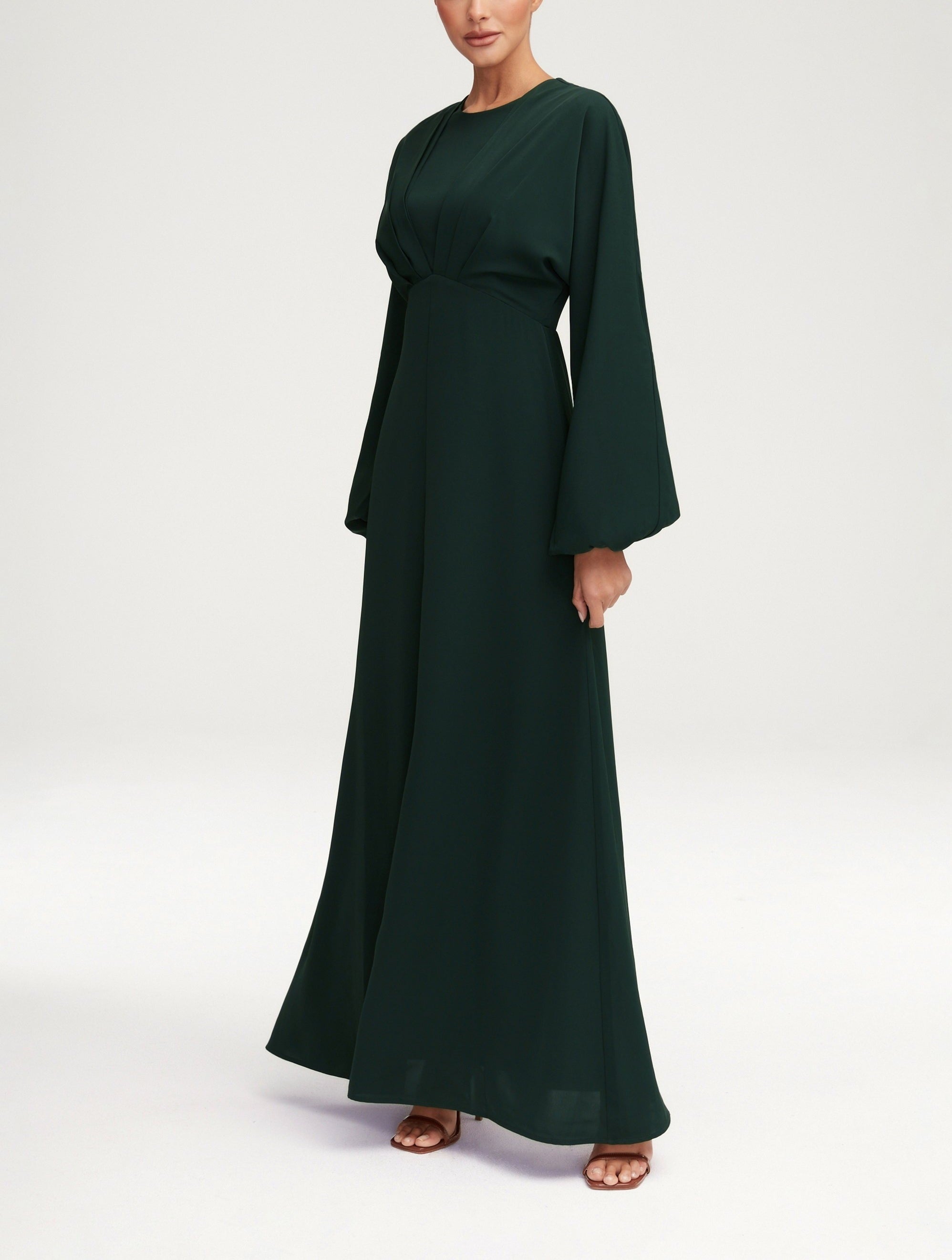 Modest / Muslim Chiffon Dolman Sleeves Maxi Dress For Women