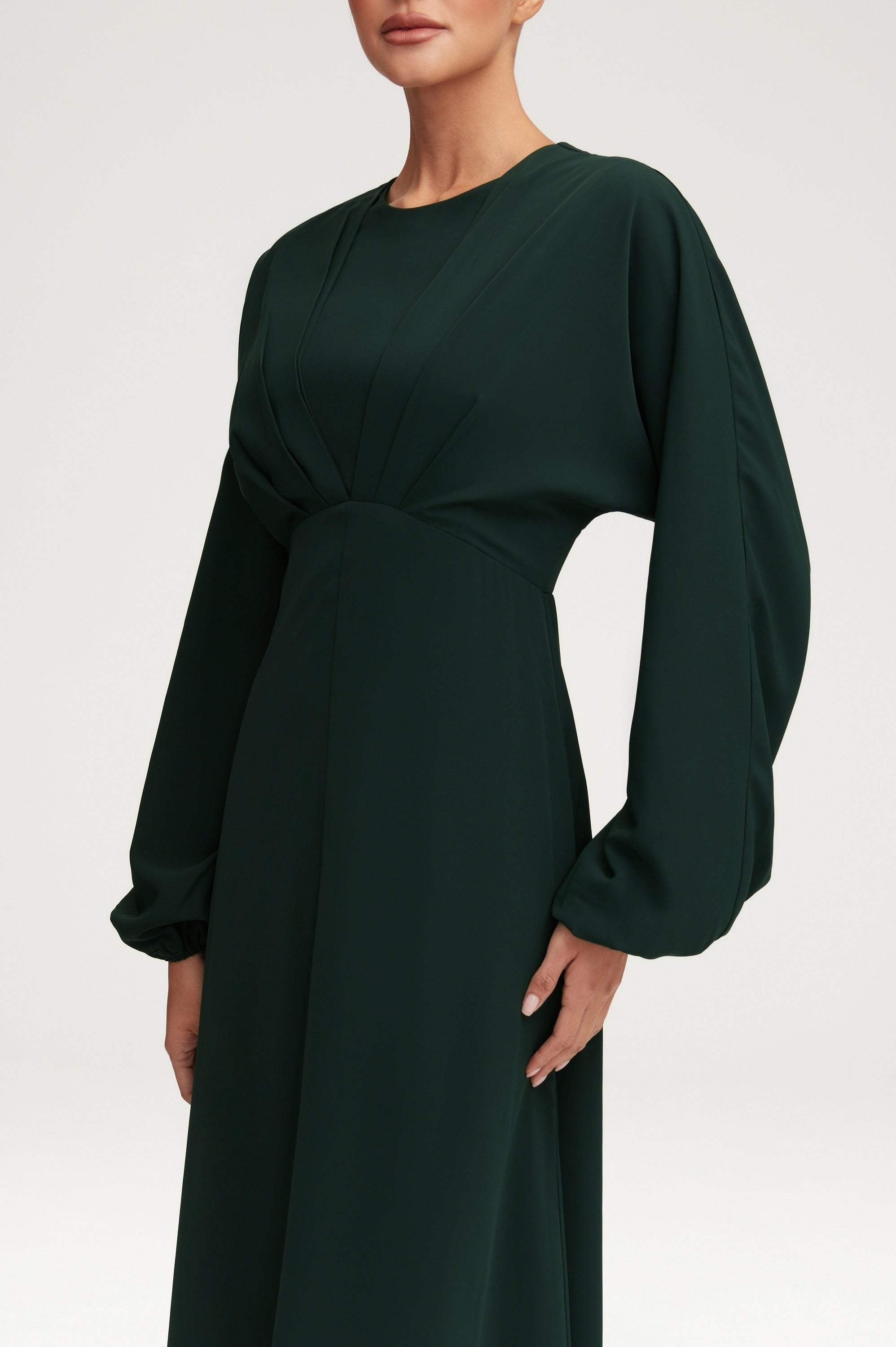 Modest / Muslim Chiffon Dolman Sleeves Maxi Dress For Women