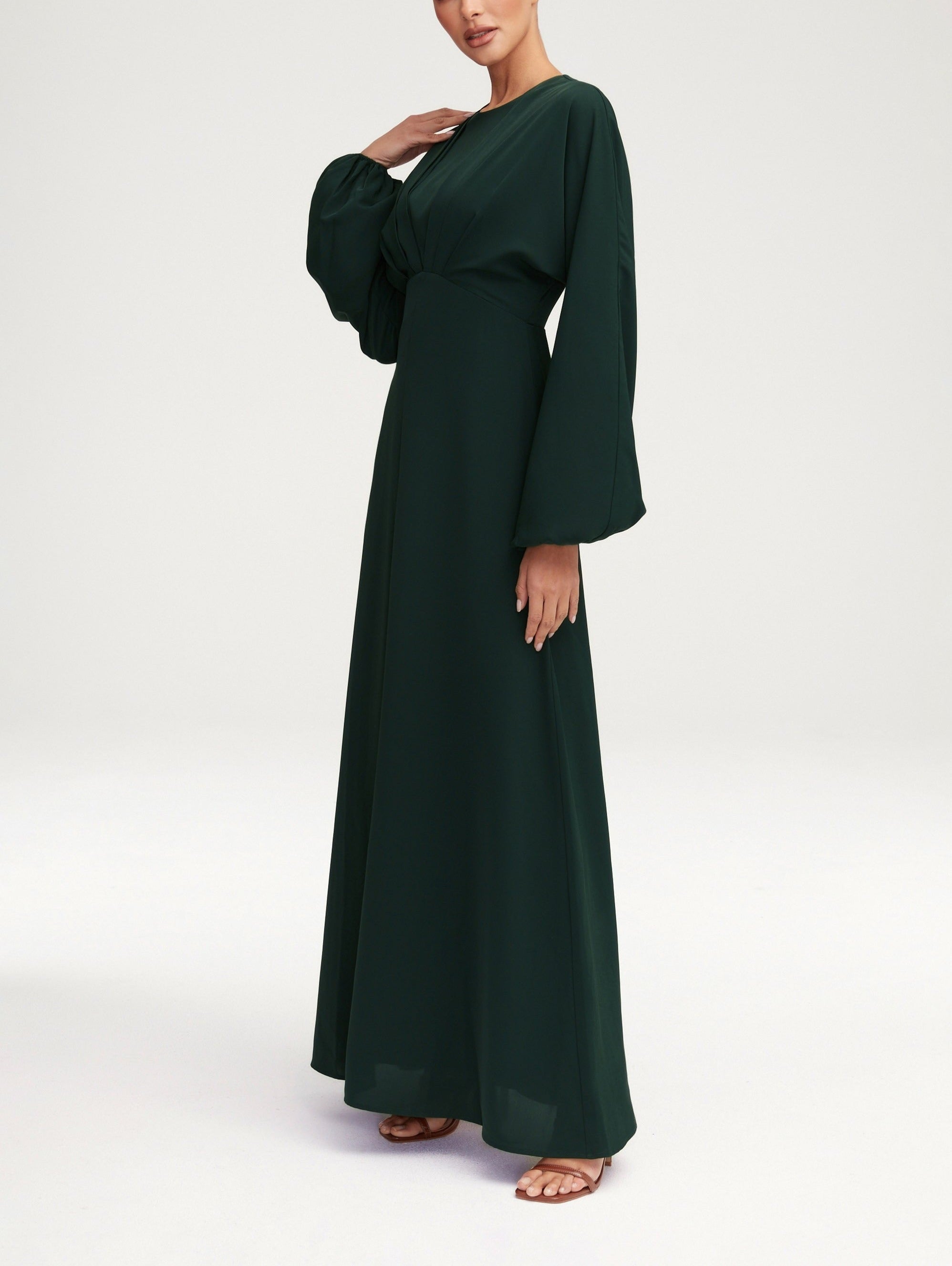 Modest / Muslim Chiffon Dolman Sleeves Maxi Dress For Women