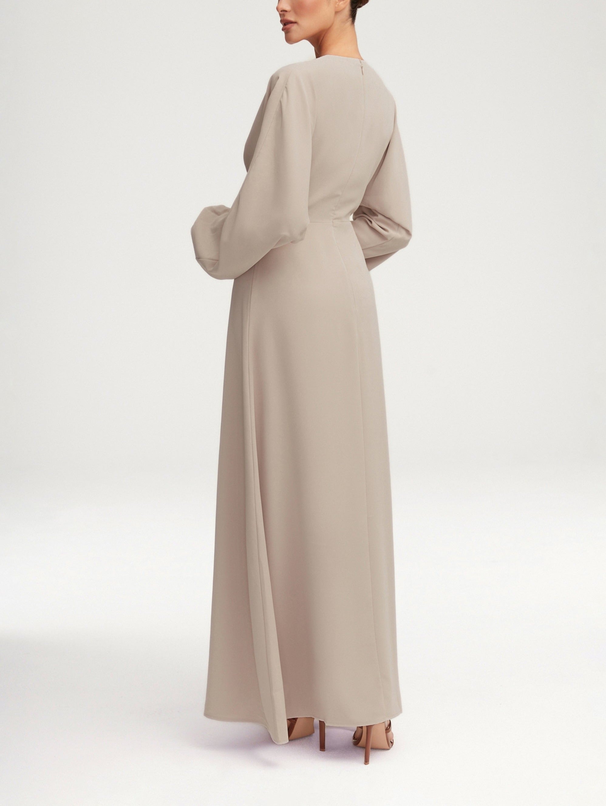 Modest / Muslim Chiffon Dolman Sleeves Maxi Dress For Women