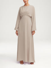 Modest / Muslim Chiffon Dolman Sleeves Maxi Dress For Women