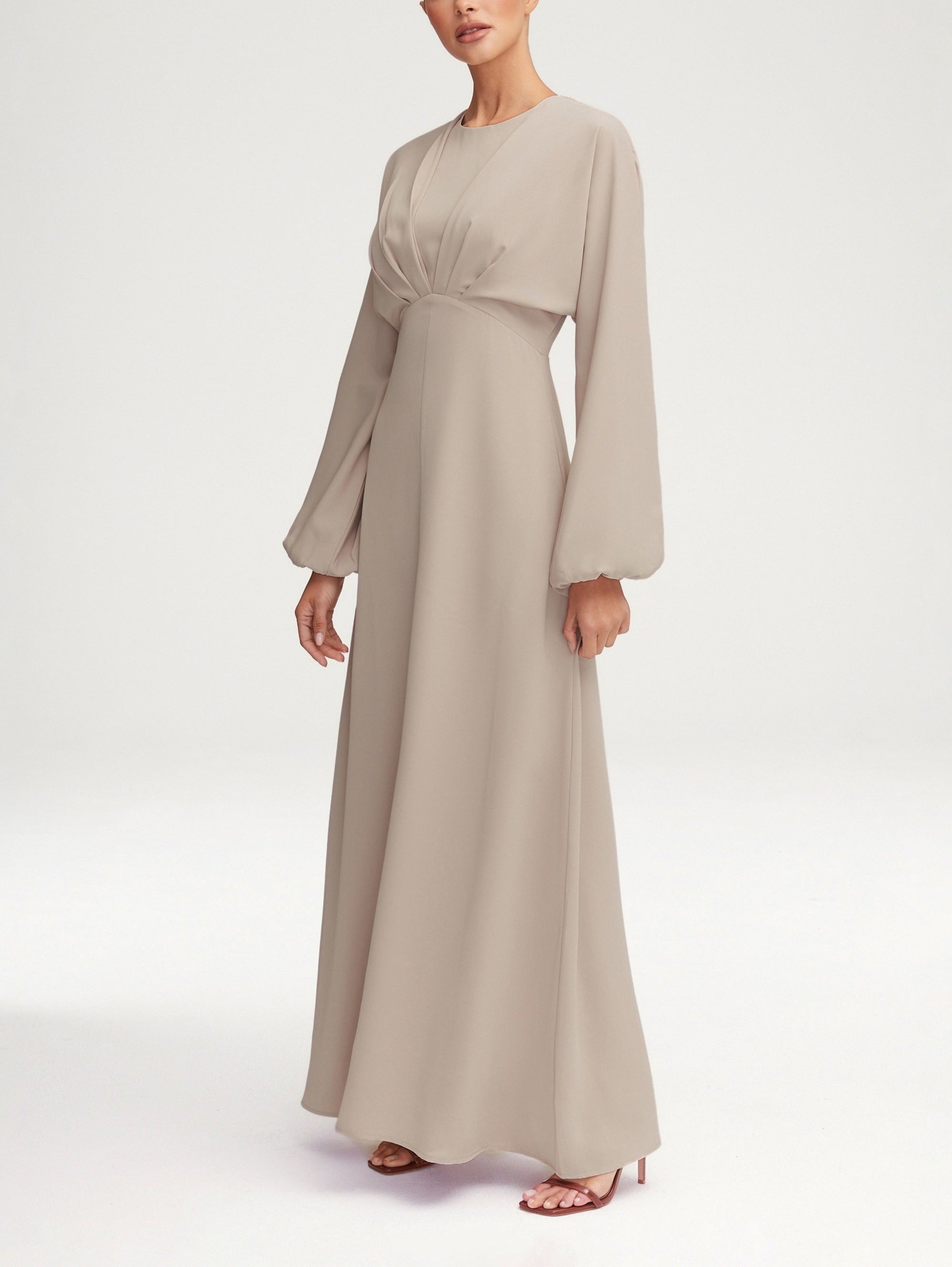 Modest / Muslim Chiffon Dolman Sleeves Maxi Dress For Women