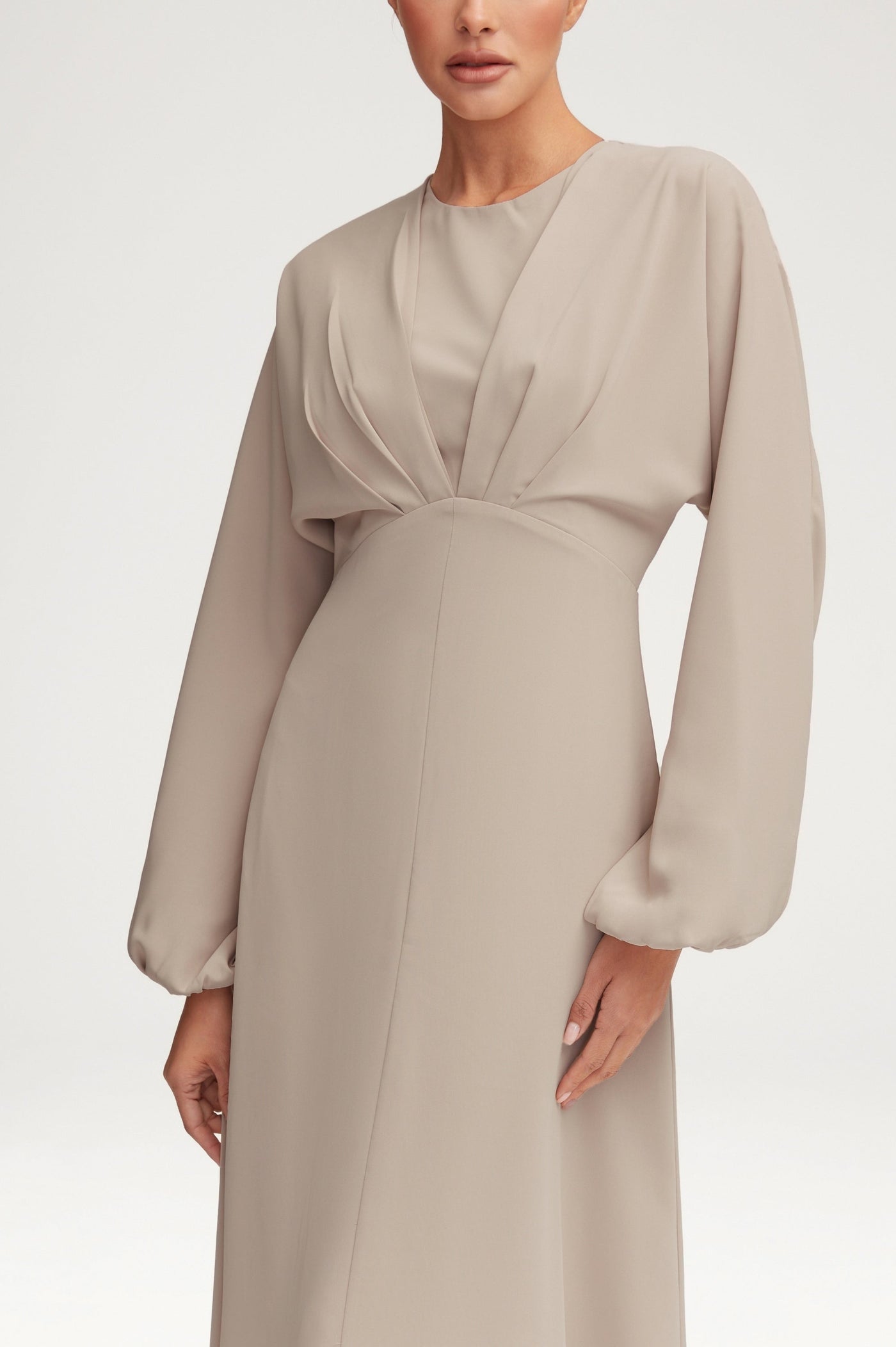 Modest / Muslim Chiffon Dolman Sleeves Maxi Dress For Women