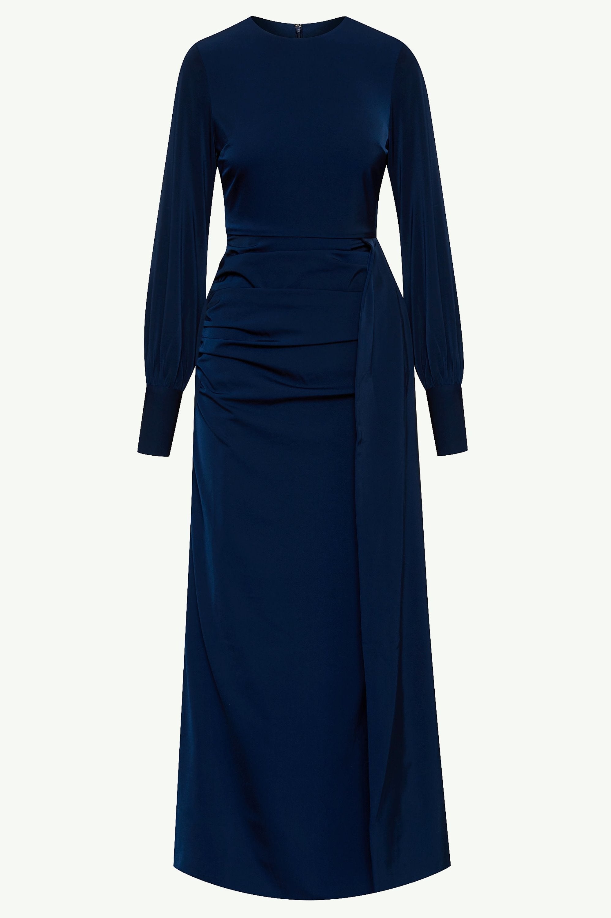 Modest / Muslim Sara's Satin Rouched Maxi Dress For Women