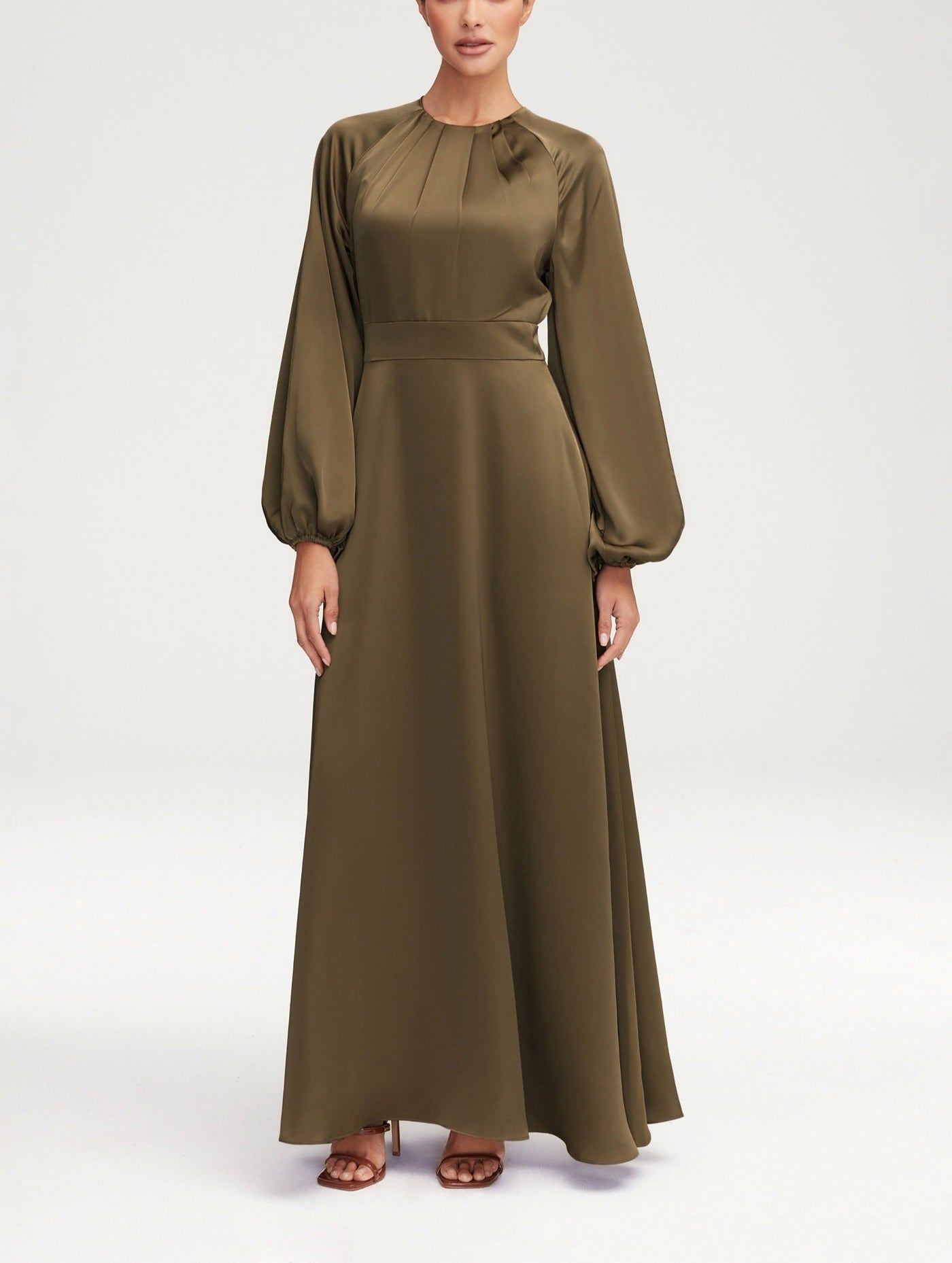 Modest / Muslim Baloon Sleeves in Satin For Women