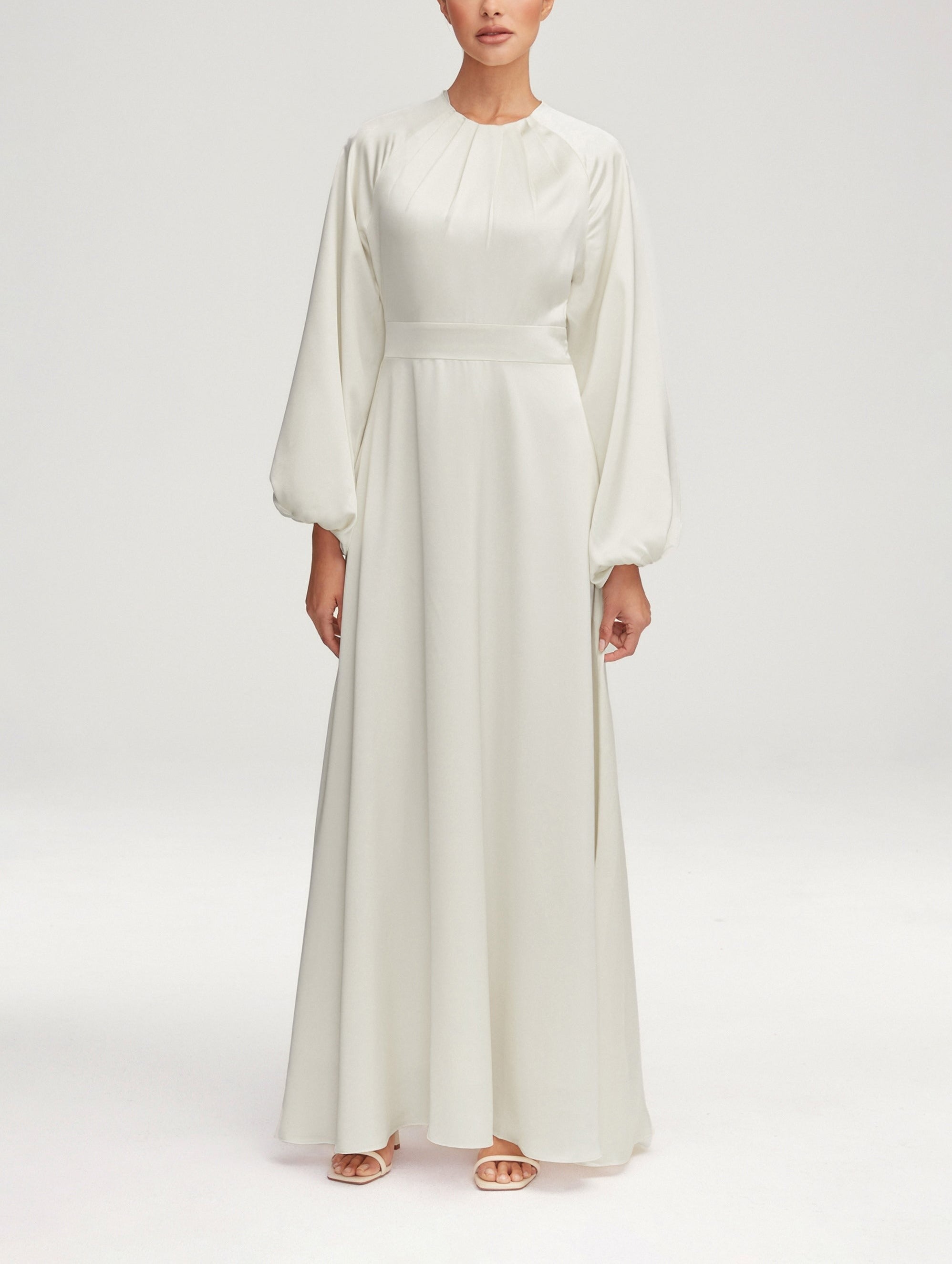 Modest / Muslim Baloon Sleeves in Satin For Women