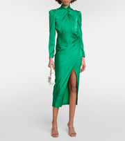 Pure Soul Green Satin Queen Dress For Women